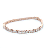6ct Diamond Tennis Bracelet Rose Gold 14K - White Carat - USA & Canada